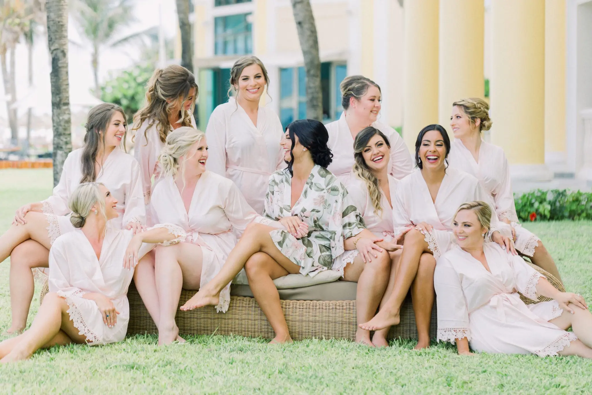 bridal party and the gorgeous bride at Iberostar riviera Maya