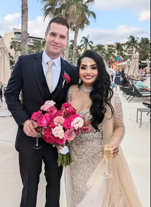 south asian bride full glam cancun